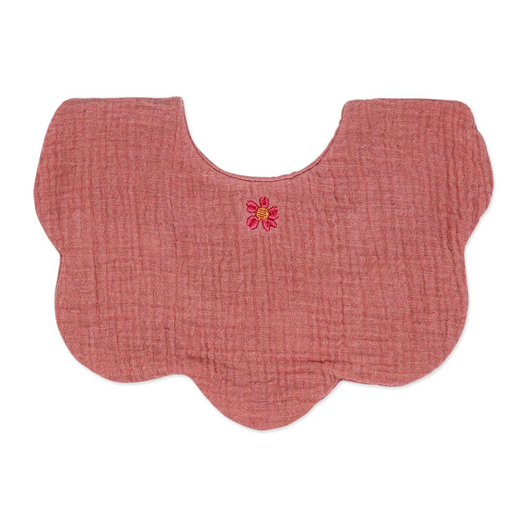 Baby Mode Signature 4 Piece Bib & Headbands: Pink Floral Bouquet Baby Mode Signature 4 Piece Bib & Headbands: Pink Floral Bouquet