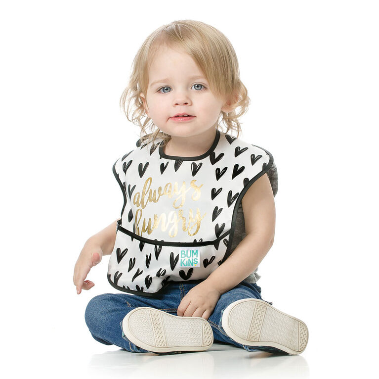 Bumkins - Ensemble de 3 SuperBibs - Gouttes de pluie, Chevron rose, Parapluie.