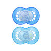 MAM Night Silicone Pacifier, 6+ Months, 2-Pack - Blue/Clear