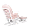 Lennox Furniture Carson planeur blanc et pouf - Rose à retardement