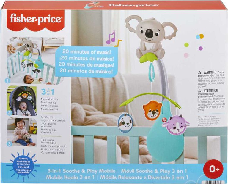 Fisher-Price- Mobile Animaux 3 en 1