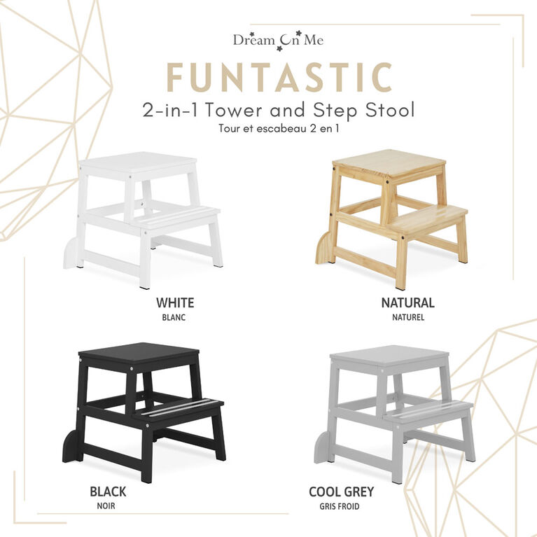 2-In-1 Learning TowerandStep Stool Natural