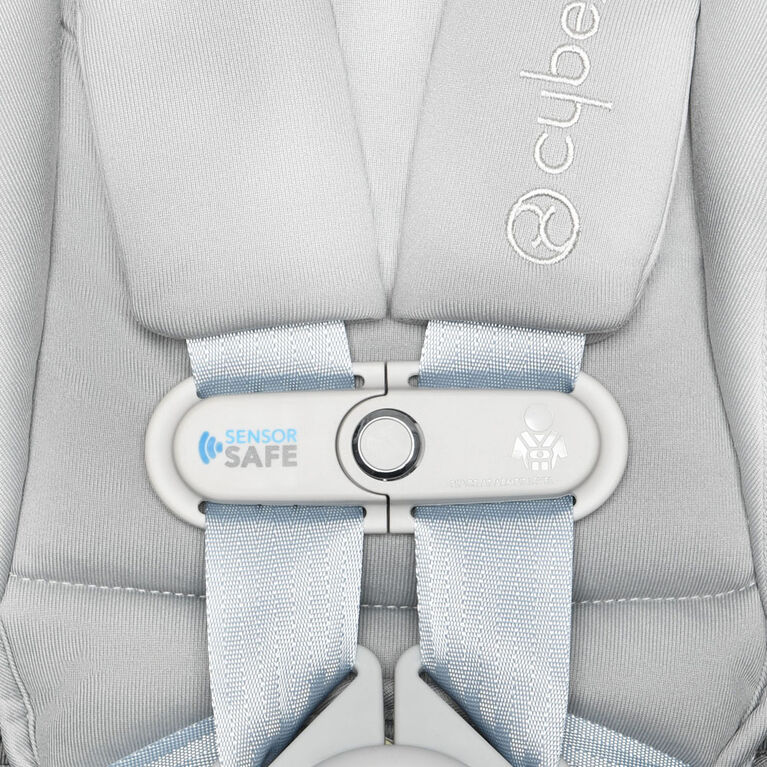 Cybex Aton 2 Infant Car Seat with SensorSafe in Lavastone Black