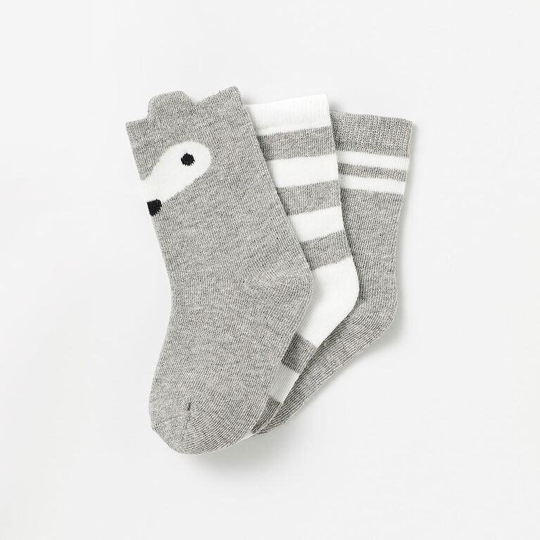 little critter crew socks, 4-5y - grey