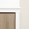 South Shore, Changing table with removable rim, drawers, and open storage - Pure White and Rustic Oak