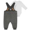 Petit Lem Baby Boys Overalls 2pcs Set  Dogs on the Town Grey, 3 Months