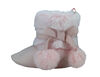 First Steps Blush Pink with Ombre Faux Fur Girls Booties Size 2, 3-6 months