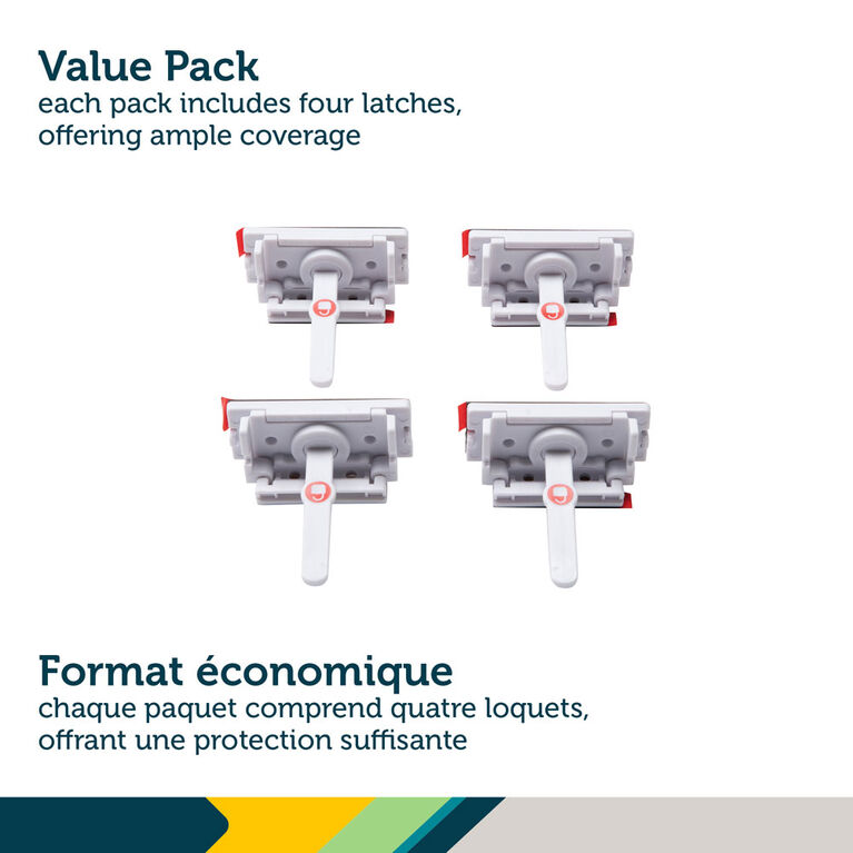 Safety 1st - Adhesive Locks & Latches - 4 Pack