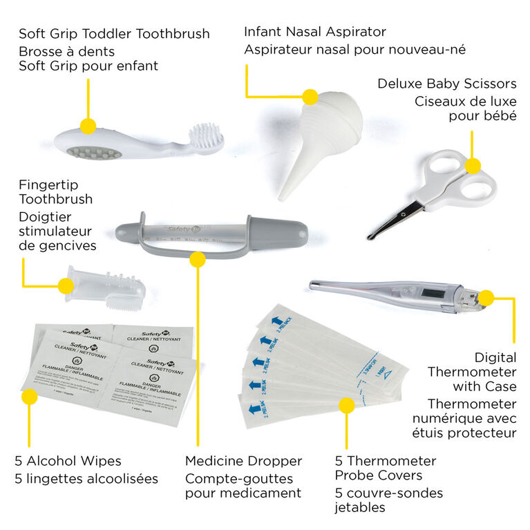 Safety 1st Trousse de soins et de toilettage essentiels pour les nouveau-nés