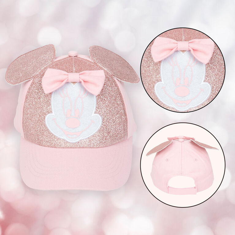 Minnie Mouse Glitter 3D Hat Pink Size 4-6X