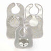 Koala Baby Jersey Bibs - Fox - 5 Pack - Grey