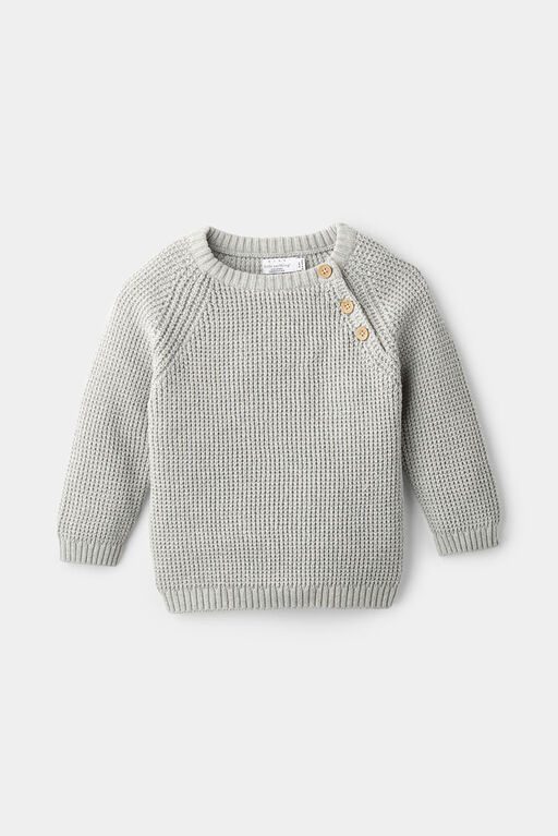 RISE Little Earthling Waffle Pullover Sweater Grey | Toys R Us Canada