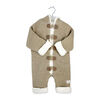 Rock a Bye Baby Combinaison en tricot véritable avec doublure en sherpa : flocons d'avoine, 0-3 mois