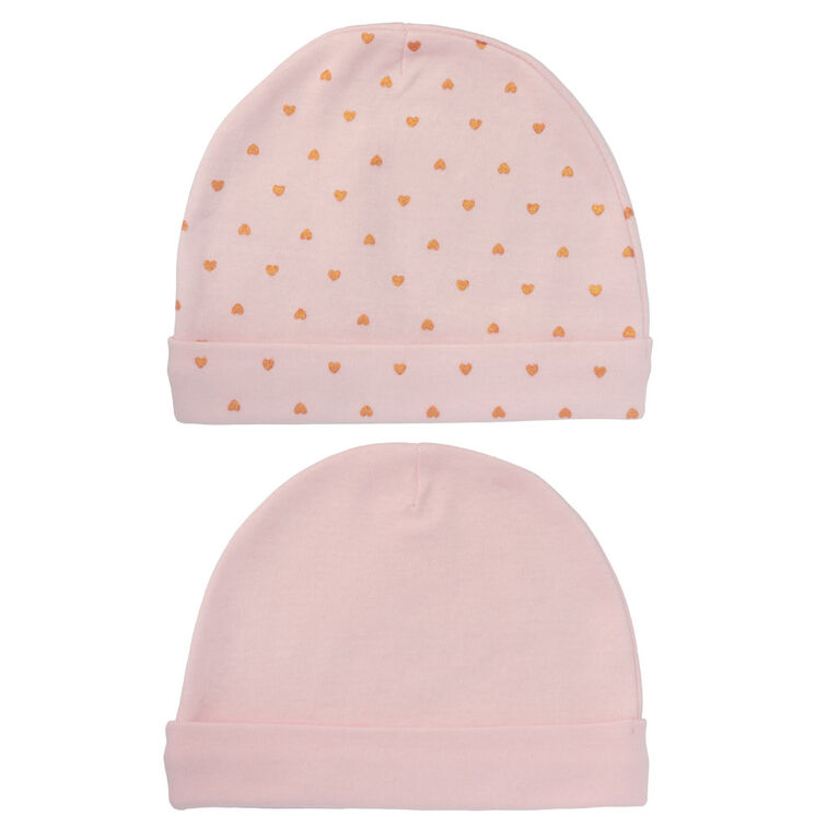 Koala Baby 2 Pack Baby Hats - Pink, size 3-6 months