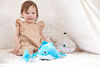 Ensemble NightBuddies and BabyBuddies Requin Beige de 15" and 5" en Peluche Yeux Lumineux
