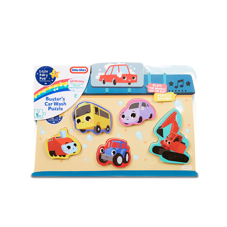 Casse-tête musical avec 5 grosses pièces en bois Little Baby Bum jouant " Les roues de l'autobus "  - Édition anglaise