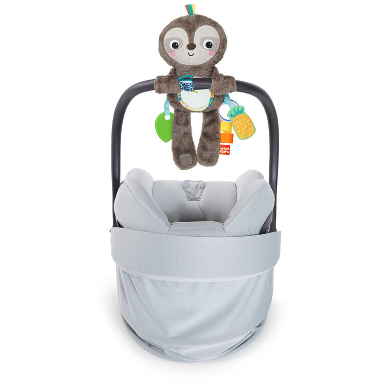 Bright Starts Slingin' Sloth Travel Buddy On-the-Go Plush Attachment