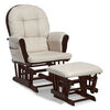 Hoop Glider and Ottoman - Espresso/Beige.