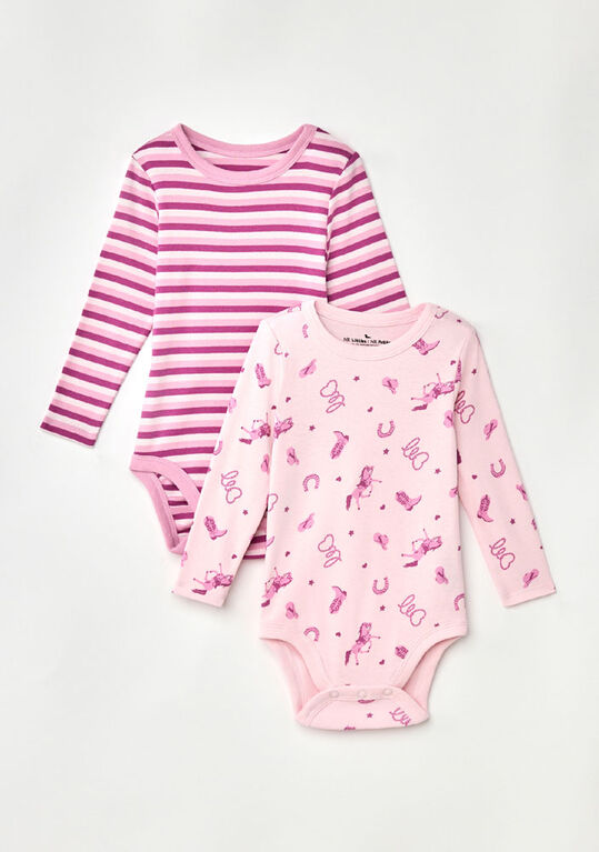 Northern Reflections Littles Rodeo 2 Piece Bodysuit Pink