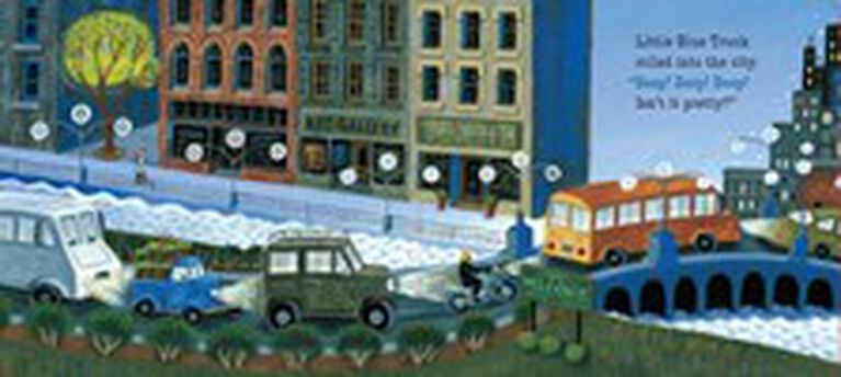 Little Blue Truck Leads the Way Padded Board Book - English Edition