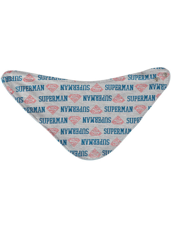 Superman 3 Piece Bodysuit Pant Bib Set - 0-3 Months - Blue