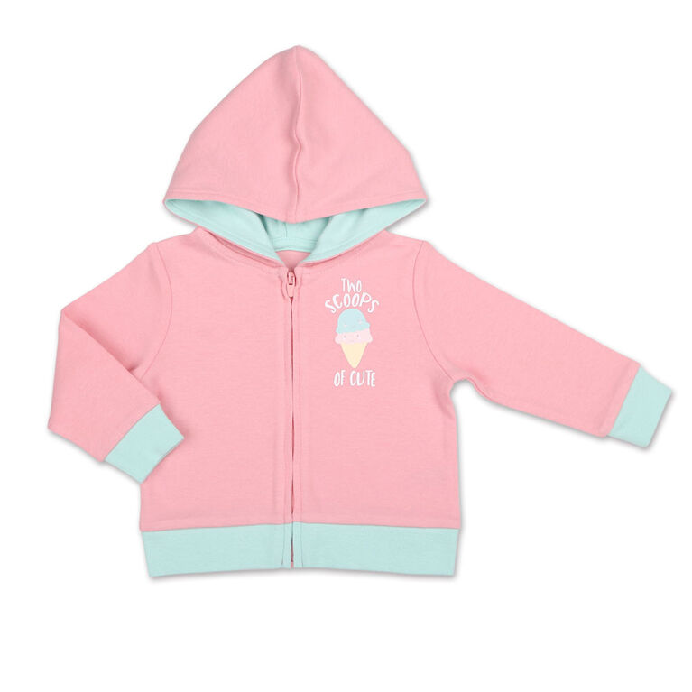 Koala Baby Pastel Rainbow Ice Cream Scoop Hoodie/Legging 2 Piece Set, 24 Month