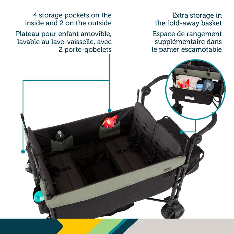 Safety 1st Summit Quad Wagon Stroller - Olive Haze