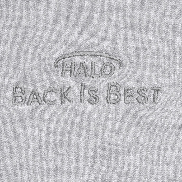 HALO SleepSack Swaddle - Ideal Temp - Heather Gray/Aqua Newborn  0-3 Months