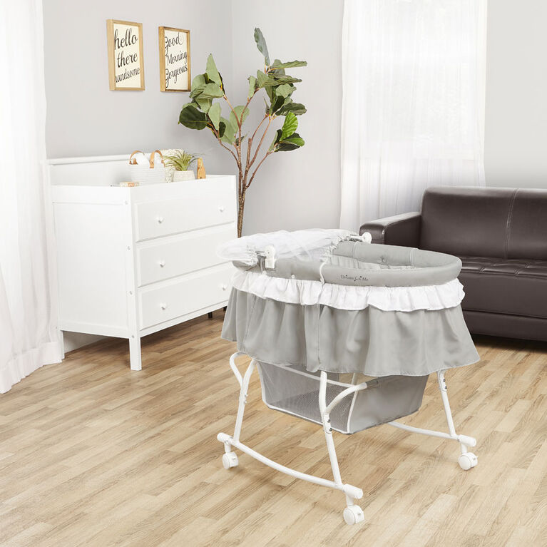 Lacy Portable 2In1 Bassinet&Cradle-Grey