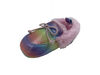 First Steps Pastel Rainbow Coated Girls Slippers Size 1, 0-3 months