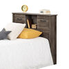 Ulysses Twin Bookcase Headboard with Doors Fall Oak