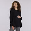Motherhood - Long Sleeve Keyhole Blouse - Black - L