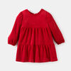 robe de danse en velours rouge, 9-12m - rouge
