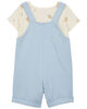 Carter's Two Piece Tee and Bunny Shortall Set Blue 18M