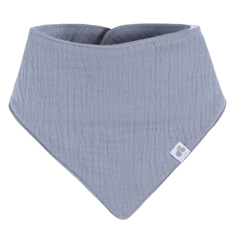 Just Born - Lot de 4 Bavoirs Bandana en Mousseline - Bleu