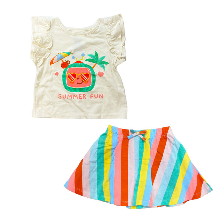 CoComelon Fashion Tee and Skirt Set White
