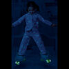 Chaussons NightBuddies Tortue Verte en Peluche Yeux Lumineux