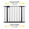 Safety 1st Easy Install Walk-Through Metal Gate- Black