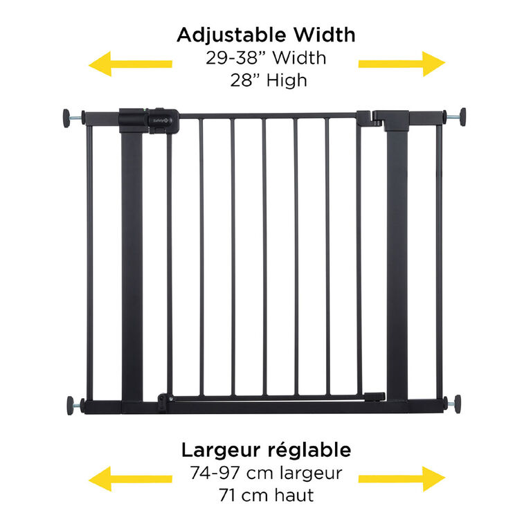 Safety 1st Easy Install Walk-Through Metal Gate- Black