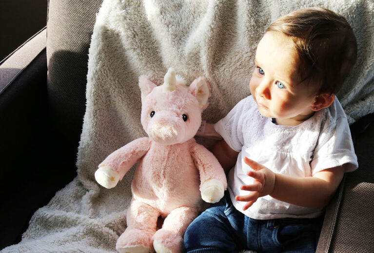 Peluche licorne rose Ella the Unicorne aux Sons Apaisants de Cloud b