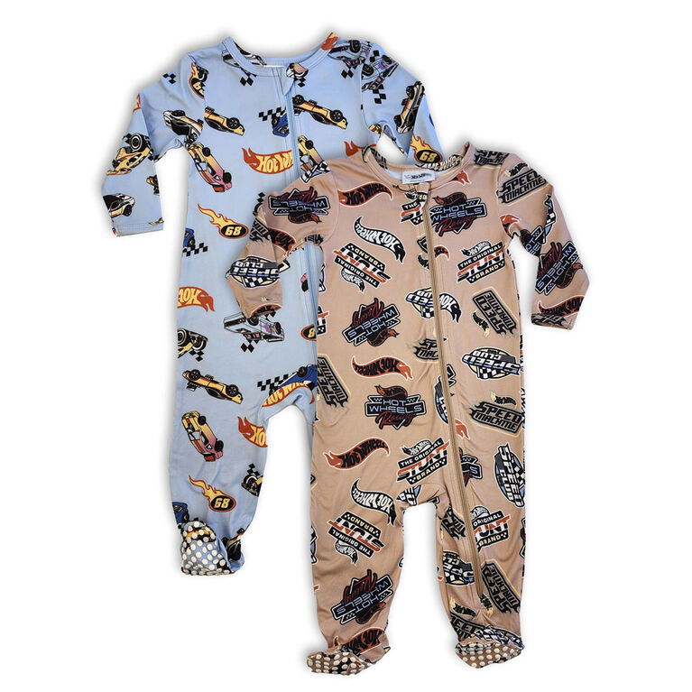 Hot Wheels 2 Piece Pack Sleeper - Tan/Blue 18-24M