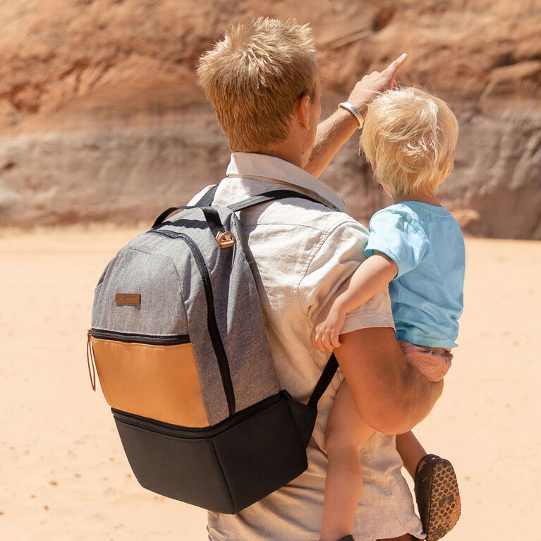 Petunia Pickle Bottom Axis Backpack in Camel/Graphite