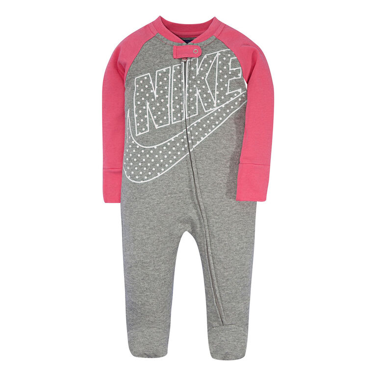 Nike footed Coverall - Pink, 9 Months