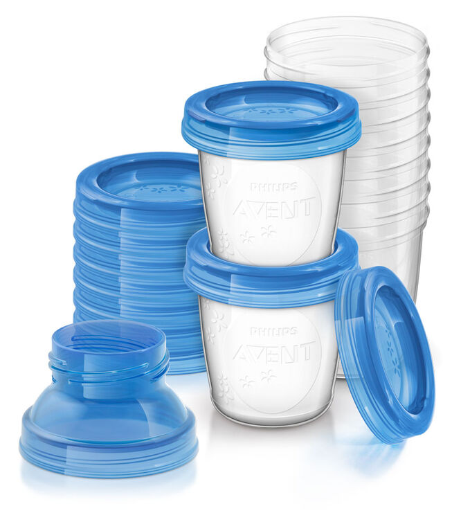 Philips AVENT Gobelets Réutilisables pour Conservation du Lait Maternel 6 oz - 10 pk.
