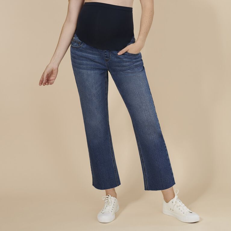 Motherhood - Secret Fit Over The Belly Slim Straight Leg Jean- Medium Wash - XL