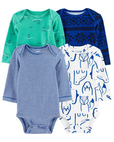 Carter's Four Pack Multi Print Bodysuits