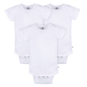 Just Born - 3-Pack Baby Neutral Short Sleeve Onesie - 3-6 months