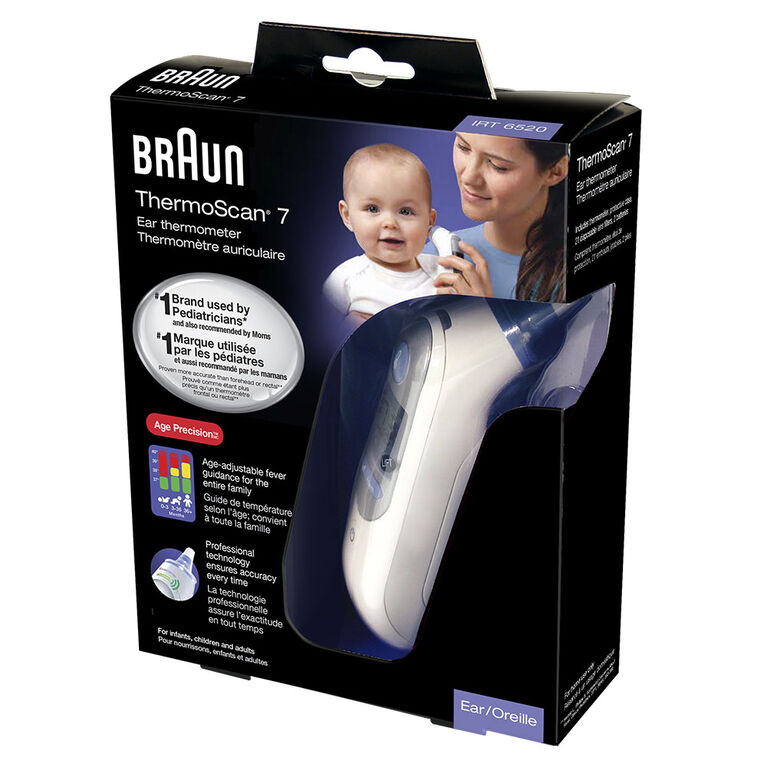 Thermomètre auriculaire Braun ThermoScanᴹᴰ 7 avec Age Precision