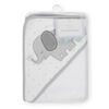 Koala Baby Hooded Towel and Washcloth Set, Grey Elephant