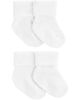 Carter's  4-Pack Chenille Booties White - 3-12 Months